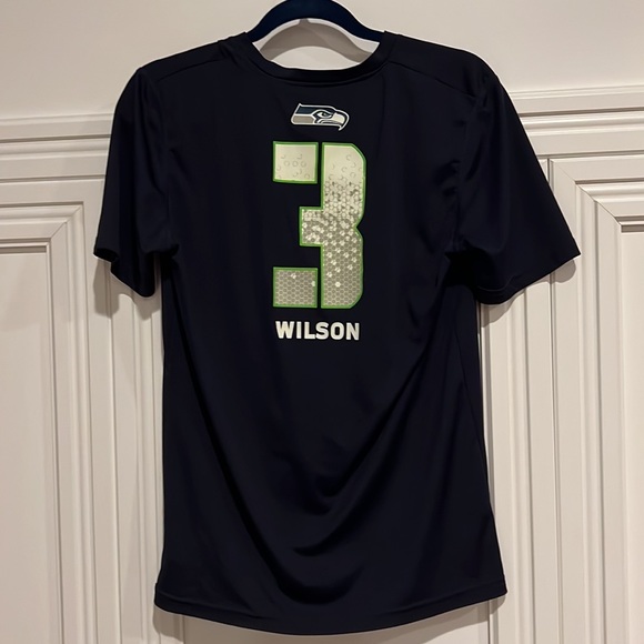 NFL Seattle Seahawks Wilson Short Sleeve T-shirt Blue Kids XL - Picture 2 of 6